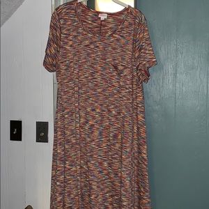 LuLaRoe Dresses - LuLaRoe Large Carly Multi-Colored Heathered LuLaRoe Dresses - LuLaRoe Large Carly Multi-Colored Heathered
